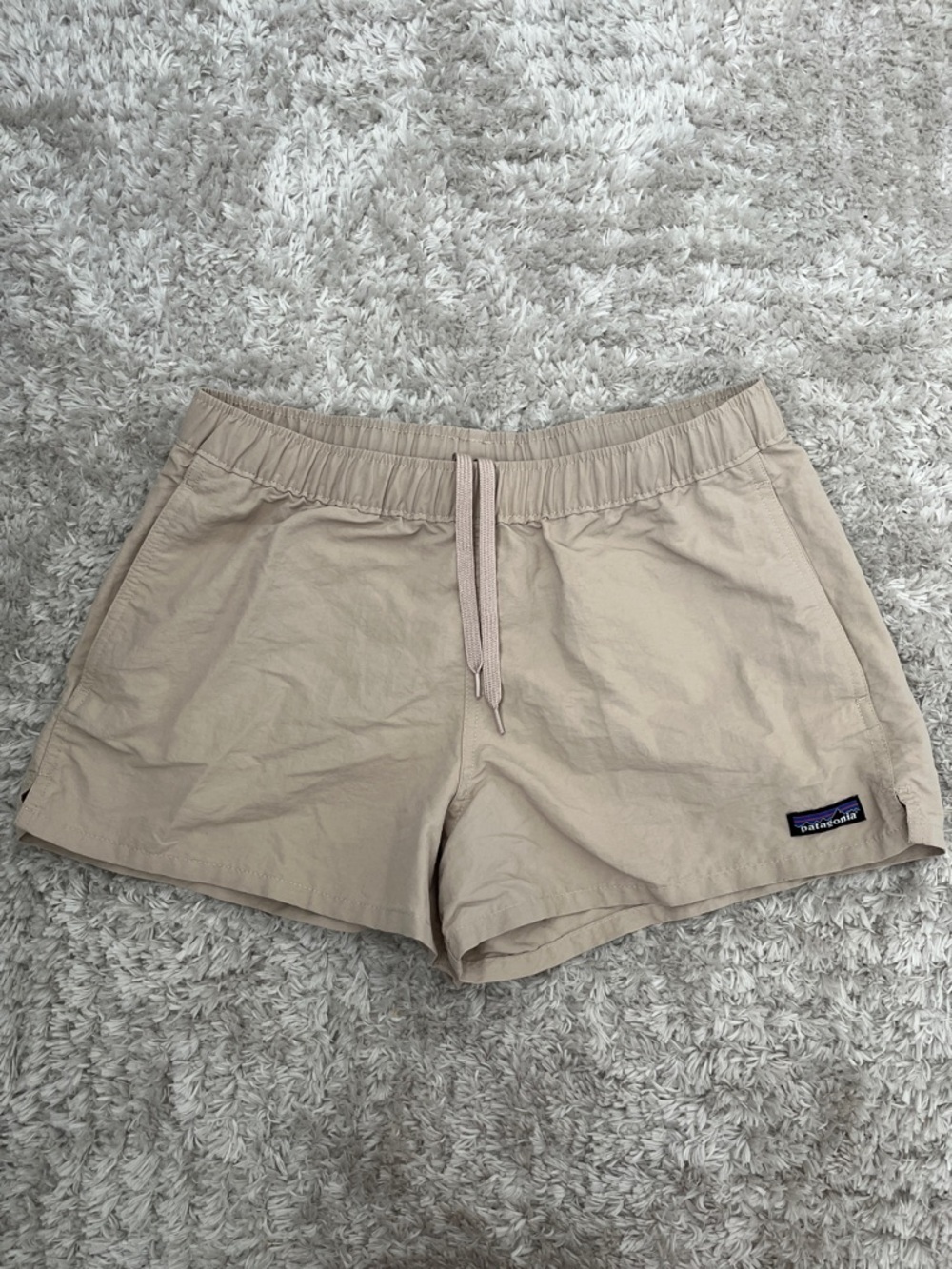 Patagonia Women’s Athletic Shorts in Light Beige